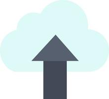 Arrow Upload Up Cloud  Flat Color Icon Vector icon banner Template