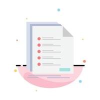 Check filing list listing registration Flat Color Icon Vector