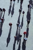 Bilbao, Vizcaya, Spain, 2022 - large group of people walking around the city, Bilbao city, basque country, spain photo