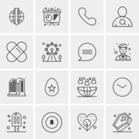 16 Universal Business Icons Vector Creative Icon Illustration to use in web and Mobile Related project