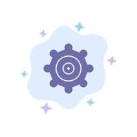 Setting Gear Blue Icon on Abstract Cloud Background vector