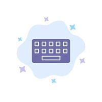 KeyBoard Typing Board Key Blue Icon on Abstract Cloud Background vector