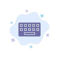 KeyBoard Typing Board Key Blue Icon on Abstract Cloud Background vector