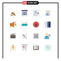 16 Creative Icons Modern Signs and Symbols of page document website security network Editable Pack of Creative Vector Design Elements