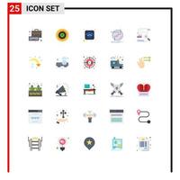 Universal Icon Symbols Group of 25 Modern Flat Colors of content wire internet link connect Editable Vector Design Elements