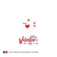 Happy Valentines Day Card Vector Lettering Background