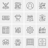 16 Universal Business Icons Vector Creative Icon Illustration to use in web and Mobile Related project