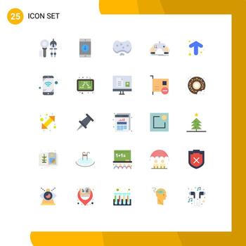 Paquete de 25 colores planos de interfaz de usuario de signos y símbolos modernos de elementos de diseño de vectores editables del hospital de jabón del juego móvil