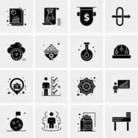 16 iconos de negocios universales vector ilustración de icono creativo para usar en proyectos relacionados con la web y dispositivos móviles