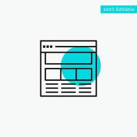 Website Page Interface Web Online turquoise highlight circle point Vector icon