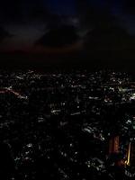 Night cityscape aerial view photo