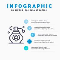 Cleaning Spray Clean Line icon with 5 steps presentation infographics Background vector