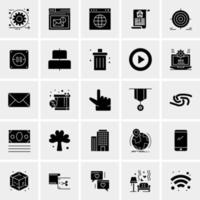 25 iconos de negocios universales vector ilustración de icono creativo para usar en proyectos relacionados con la web y dispositivos móviles