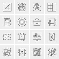 16 Universal Business Icons Vector Creative Icon Illustration to use in web and Mobile Related project