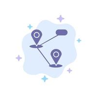 Gps Location Map Blue Icon on Abstract Cloud Background vector