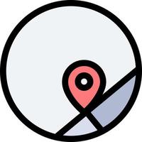 Basic Map Location Map  Flat Color Icon Vector icon banner Template