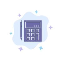 Accounting Account Calculate Calculation Calculator Financial Math Blue Icon on Abstract Cloud Background vector