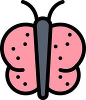 animal mariposa pascua naturaleza color plano icono vector icono banner plantilla