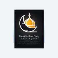 diseño de fondo de diseño frontal de mezquita para tarjeta de felicitación de inspiración musulmana ramadan kareem vector