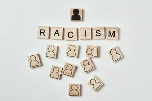 Concept of racism and misunderstanding between people photo