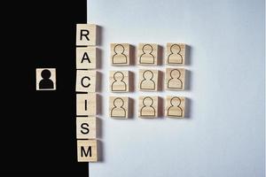 Concept of racism and misunderstanding between people photo