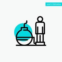 Business Debt Modern Problem turquoise highlight circle point Vector icon