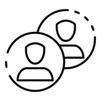 People car sharing icon, outline style vector