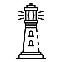 Lighthouse coast icon, outline style vector