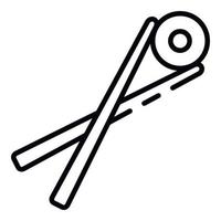 Chopsticks icon, outline style vector