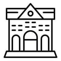 Lawyers courthouse icon, outline style vector
