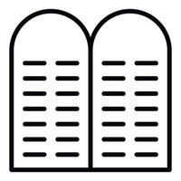 Jewish stone icon, outline style vector