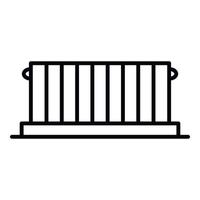 Marine container port icon, outline style vector
