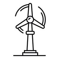 Wind turbine plant icon, outline style vector