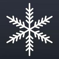 Winter snowflake icon, outline style vector