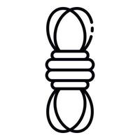 Hiking rope icon, outline style vector