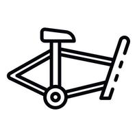 Bicycle frame icon, outline style vector