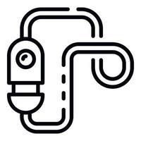 Bike locker cable icon, outline style vector