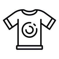 icono de camiseta de ciclismo, estilo de contorno vector