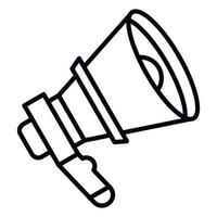 Voice megaphone icon, outline style vector