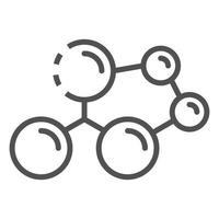 Molecule structure icon, outline style vector