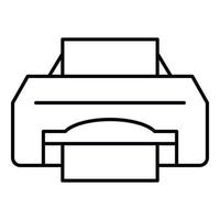 Ink jet printer icon, outline style vector