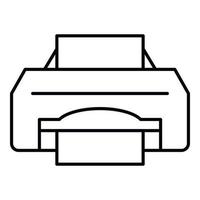 Ink jet printer icon, outline style vector