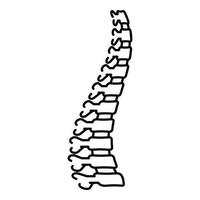 icono de columna sana, estilo de contorno vector