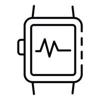 Smartwatch icon, outline style vector