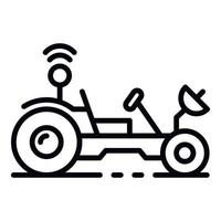 Moon rover icon, outline style vector