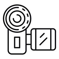 Portable video camera icon, outline style vector