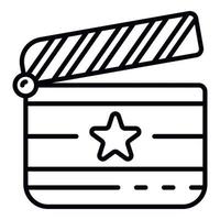 Cinema tool frame icon, outline style vector