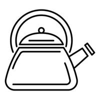 Modern kettle icon, outline style vector