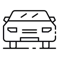 Front car side icon, outline style vector