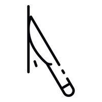 Forensic lab scalpel icon, outline style vector